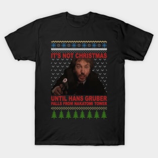 Hans Gruber Ugly Christmas Sweater T-Shirt
